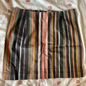 Multicolor striped skirt